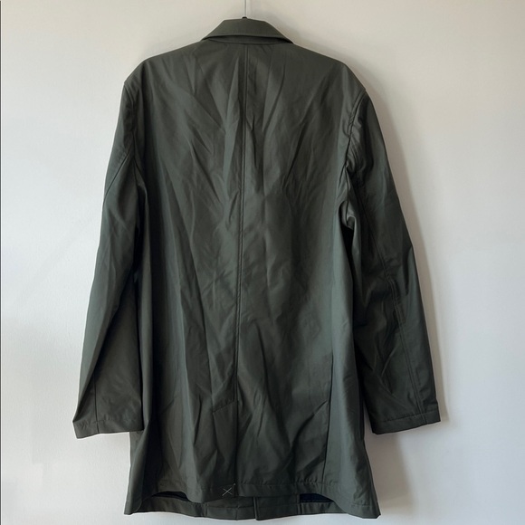Express Olive Men's Trench Coat - Picture 5 of 7